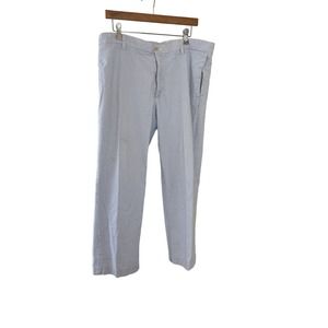 Izod‎ Blue & White Seersucker Men's Pants 38 x 28 100% Cotton Pre-owned